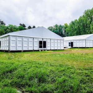 Modular,Trade,Fair,Construction,Tent,Ready,For,Events,,Set,Up